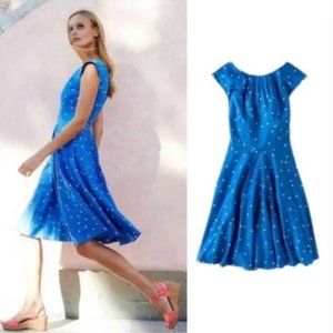 Boden Anthropologie Flower Show Polka Dot Dress